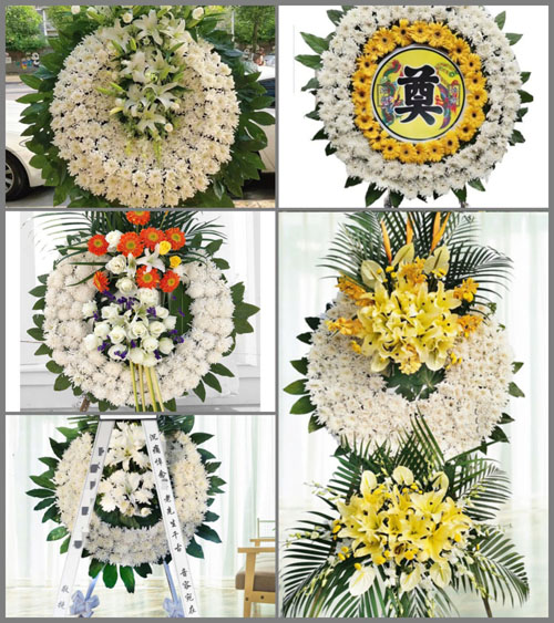 山东莱芜莱城区张家洼街道片家镇村花圈速递